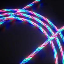 Load image into Gallery viewer, Magnetic Flowing Light LED Micro USB Cable for androids and iphones