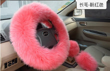 Load image into Gallery viewer, Fur Car Steering Wheel Covers
