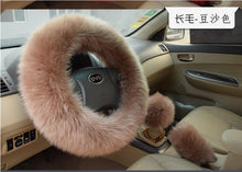 Load image into Gallery viewer, Fur Car Steering Wheel Covers
